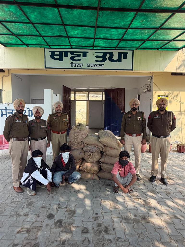 ਤਪਾ ਪੁਲਿਸ ਨੇ ਵੇਅਰਹਾੳੂਸ ਦੇ ਗੁਦਾਮ ਵਿਚਲੇ ਸਰਕਾਰੀ ਚੋਲ ਚੋਰੀ ਕਰਨ ਵਾਲੇ ਪ੍ਰਵਾਸੀ ਨੋਜਵਾਨਾਂ ਨੂੰ ਦਬੋਚਿਆ, ਮਾਮਲਾ ਦਰਜ