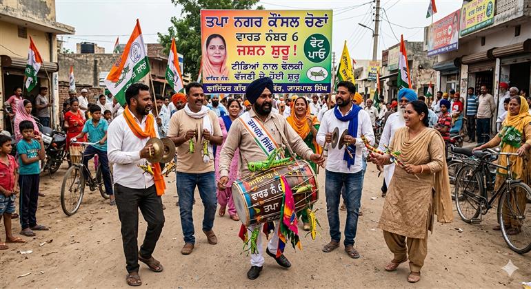 ਤਪਾ ਨਗਰ ਕੋਸਲ ਚੋਣ- ਵਾਰਡ ਨੰਬਰ 6, ਟੀਡਿਆਂ ਨਾਲ ਢੋਲਕੀ ਵੱਜਣੀ ਹੋਈ ਸ਼ੁਰੂ