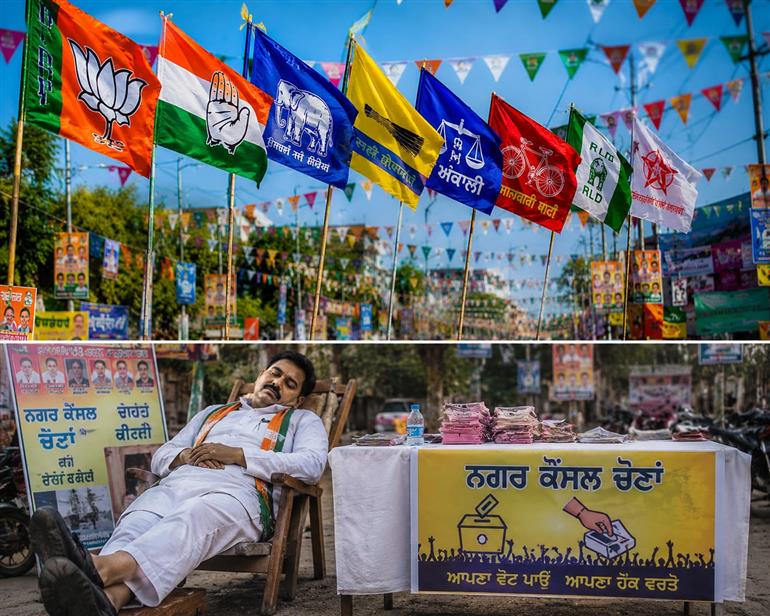 ਨਗਰ ਕੌਂਸਲ ਚੋਣਾਂ ਲਈ ਹਫ਼ਤਾ ਭਰ ਚੱਲੇ ਤਿੱਖੇ ਚੋਣ ਪ੍ਰਚਾਰ ਮਗਰੋਂ ਵੋਟਾਂ ਵਾਲੇ ਦਿਨ ਦੀ ਪਹਿਲੀ ਰਾਤ ਉਮੀਦਵਾਰਾਂ ਅਤੇ ਉਹਨਾਂ ਦੇ ਸਮਰਥਕਾਂ ਲਈ ਇਕ ਅਜਿਹੀ ਰਾਤ ਬਣੀ, ਜਿੱਥੇ ਥਕਾਵਟ, ਚਿੰਤਾ, ਉਮੀਦਾਂ ਅਤੇ ਚਰਚਾਵਾਂ ਸਭ ਕੁਝ ਇਕੱਠੇ ਨਜ਼ਰ ਆਇਆ। ਹਫਤੇ ਭਰ ਤੋਂ ਦੇਰ ਰਾਤ ਤੱਕ ਵੋਟਰਾਂ ਦੇ ਦਰਵਾਜ਼ਿਆਂ ‘ਤੇ ਜਾ ਕੇ “ ਧੂੜ ਫੱਕਣ”  ਵਾਲੇ 